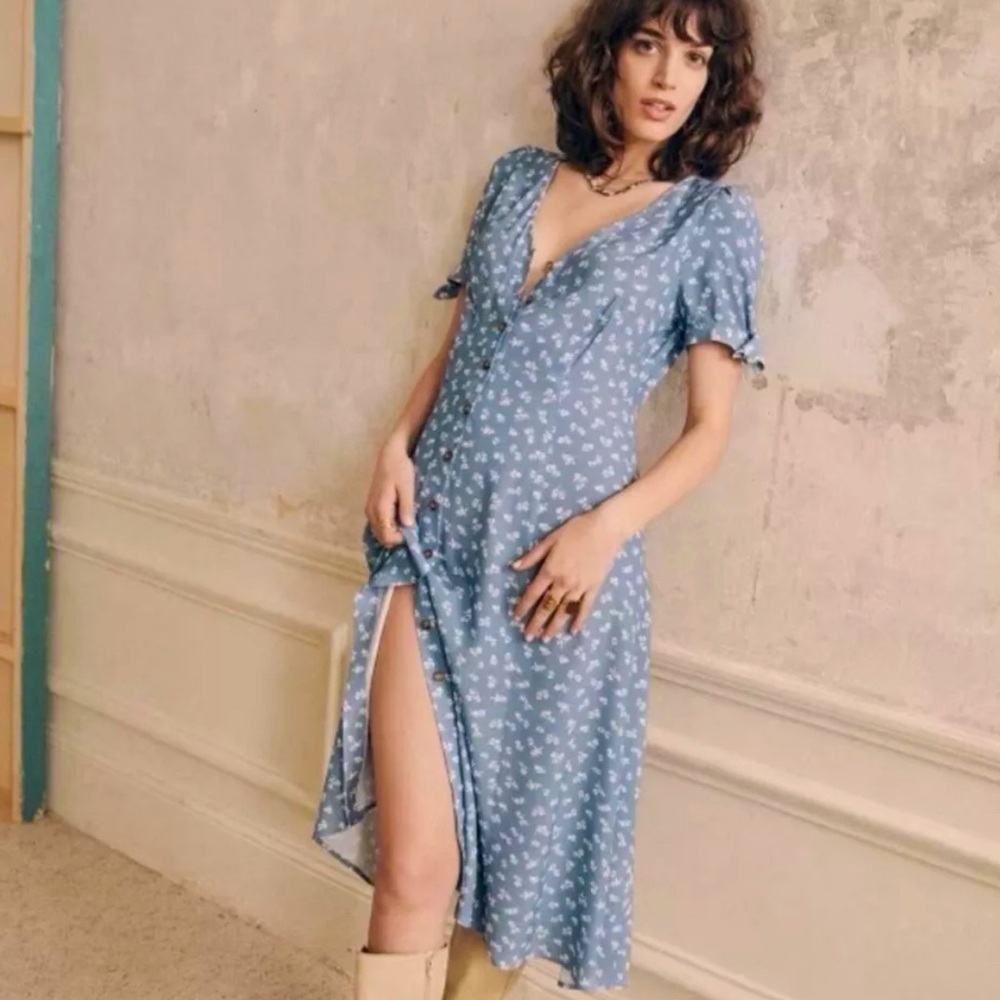 Sezane Vic Midi Dress (size 40/ US 8)